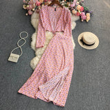 Small Broken Flower Long Sleeves + Half Skirt-Outfit