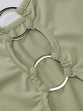 O Ring Cutout Crop Cami Top-Outfit