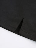 Lined Detail Split Cargo Mini Skirt-Outfit