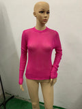 Fongt / Summer 2023 New Hot Selling Long-Sleeved Round Collar Thin Breathable Knit-Outfit