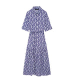 Spring Series Printed Belt Dress 5216042-Outfit