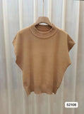Summer New Korean Version Of The Elegant Round Neck Pure Color Simple Thin Sexy Sleeveless