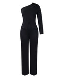 Fongt Women's 2025 Spring New Slanted Shoulder Nail OL Tongle Two-Set Large-Size Set
