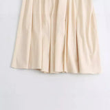 New Pleated Waist Solid Color Fashion Dress 2252653 712-Outfit