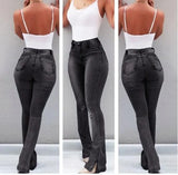 Washed Street Elastic Pants Wide-leg