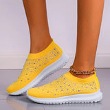 Crystal Breathable Mesh Sneaker Shoes for Women Comfortable Soft Bottom Flats Plus Size 43 Non Slip Casual Shoes Woman-Outfit