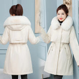 2024 Winter New Thickened Down Cotton Korean Version Plus Cotton Liner To Overcome Cotton Coat Women's Long Cotton Suit-Outfit