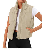 Fongt New Fashion Zipper Pocket Short Cotton Cotton Vest