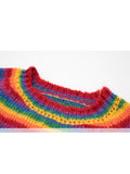Women Colorful Striped Rainbow Knitted Sweater 2023 Autumn Winter Korean Style Casual Long Sleeve Pullover Female Crop