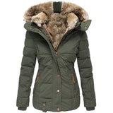 Winter Warm Collar Long-sleeve Zipper Slim-fitting