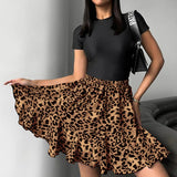 Leopard Printed Mini Skirt-Outfit