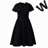 Fongt Women's Fashion Temperament Dolls Short-Sleeved Elastic Dress On African Dress