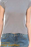 Women Goth Clothes y2k Crop Tops Summer 2023 T shirts Grunge 2000s Trashy Aesthetic Short Sleeve Tees Young Girls