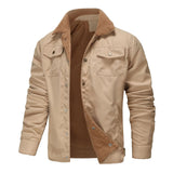 Fongt And Winter Men's Jacket With Velvet Cotton Work Clothes Casual Jacket Jacket