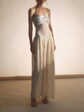 Fongt Sexy Style Dress Woman 2025 Summer New Sweet Fresh High-End Feel Breastless Sleeveless Hollow Dress