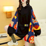 Hoodies Women Autumn Winter Trendy Hooded Jackets Korean Style Loose Plus Velvet Thickened Hoodie Casual Mid-length