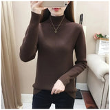 Thicken Half Turtleneck Sweater Women Pulls Oversized 4xl Sueter Warm Knit Tops Velvet Lined Slim Soft Knitwears