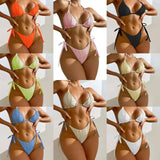 Addition 2023 New Drawstring Strap Split Bikini