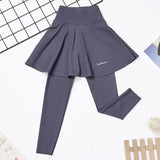 Fongt Pocket Fake Two Yoga Pants Large-Size High-Rise Sunscreen Skirts Thin Sports Wear Outside The Bottom