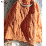 Wool Sweater Short for Women Is Loose and The Fried Dough Twist Pullover Is Thickened In Autumn and Winter Korean