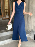 Fongt 2025 Summer Dress New High-Rise Thin Temperament Dress High-End Collar Dress Women 88228