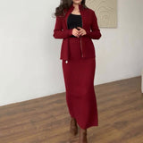Fongt 2025 New Knitwear Women's Half-Dress Fashion Temperament Casual Sweater Set