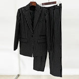 Fongt New Star Temperament Loose-Cut Hot Diamond Suit Trousers Set Two Sets