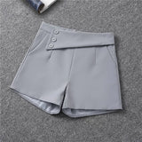 Fongt Shorts Women's Black Summer Thin 2025 New Loose High-Waist A Word Casual Broad-Legged Orange Trousers