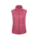Spring And Autumn Winter New Female Korean Version Standing Collar Light Down Jacket Female Vest Vest Vest Female Plus Size Coat-Outfit
