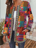 Cotton Linen Printed Loose Long