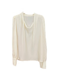 Fongt Not To Return] Xiu Xixi 13 Lines Of Spring Commuting Shirt Women Long Sleeve Top 89243