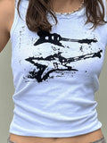 Guitar Ribbed Cropped Tank Top-Outfit