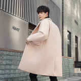2023 Winter Woolen Coat For Men Long Tide Loose Wool Woolen Men's Trench Coat Spring And Autumn Coat-Outfit