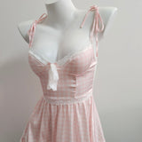 Fongt New Ballet Girl Lace Splicing Sling Dress With High-End Temperament Sweet Princess Dress