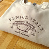 Venice Italy Embroidered Sweatshirt Crewneck Jumper-Outfit