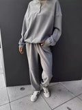 Fongt New Casual Jacket Suit Women's Solid-Colored Velvet Trousers Two-Set