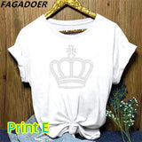 Summer Juicy Diamonds Print Tshirt Women Round Neck Short Sleeve Top Female Pattern Harajuku Tshirt 2022 New