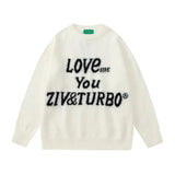 Printed Fuzzy Sweater-Outfit