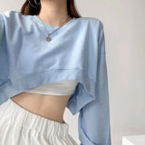 Fongt Hoodie Women Fall 2024 Korean Solid Color New Loose Round Collar Women Long Sleeve Jacket Women's