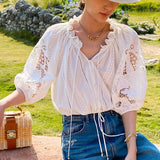 Fongt And Summer New Holiday Style French White Top + White Dress Women's Suit Shenzhen South Oil Women's