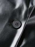 PU Leather Casual Blazer Jacket-Outfit