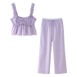 New Striped Poplin Blouse 3152023 Design Pants 3152410-Outfit