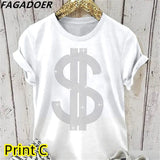 Summer Juicy Diamonds Print Tshirt Women Round Neck Short Sleeve Top Female Pattern Harajuku Tshirt 2022 New