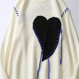 Heart Catcase Embroidered Sweater-Outfit