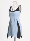 Fongt High-End Feel Denim Sling Skirt 2025 Autumn And Winter Women's New Bag Hips Waist Fish Bone Dress Dress Woman