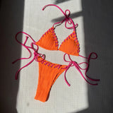 2024 New Small Fresh Sweet Individual Split Swimsuit Bikini