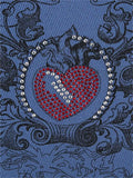 crop tank top with heart rhinestone