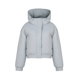 South Korean Small Tall Waist Short Down Cotton Jacket Female 2024 Winter New Versatile With Thick Bread Jacket-Outfit