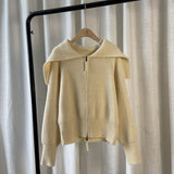 Cardigans Turn Down Collar Solid Autumn Winter Plue Size Clothes Women Sweater Vintage Zipper Warm Thick Sueters De