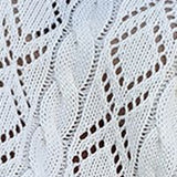 White Pullovers Woman Knitted Round Neck Long Sleeve Sweater Elegant Hollow Blue New Fashion Lady Autumn Jumpers
